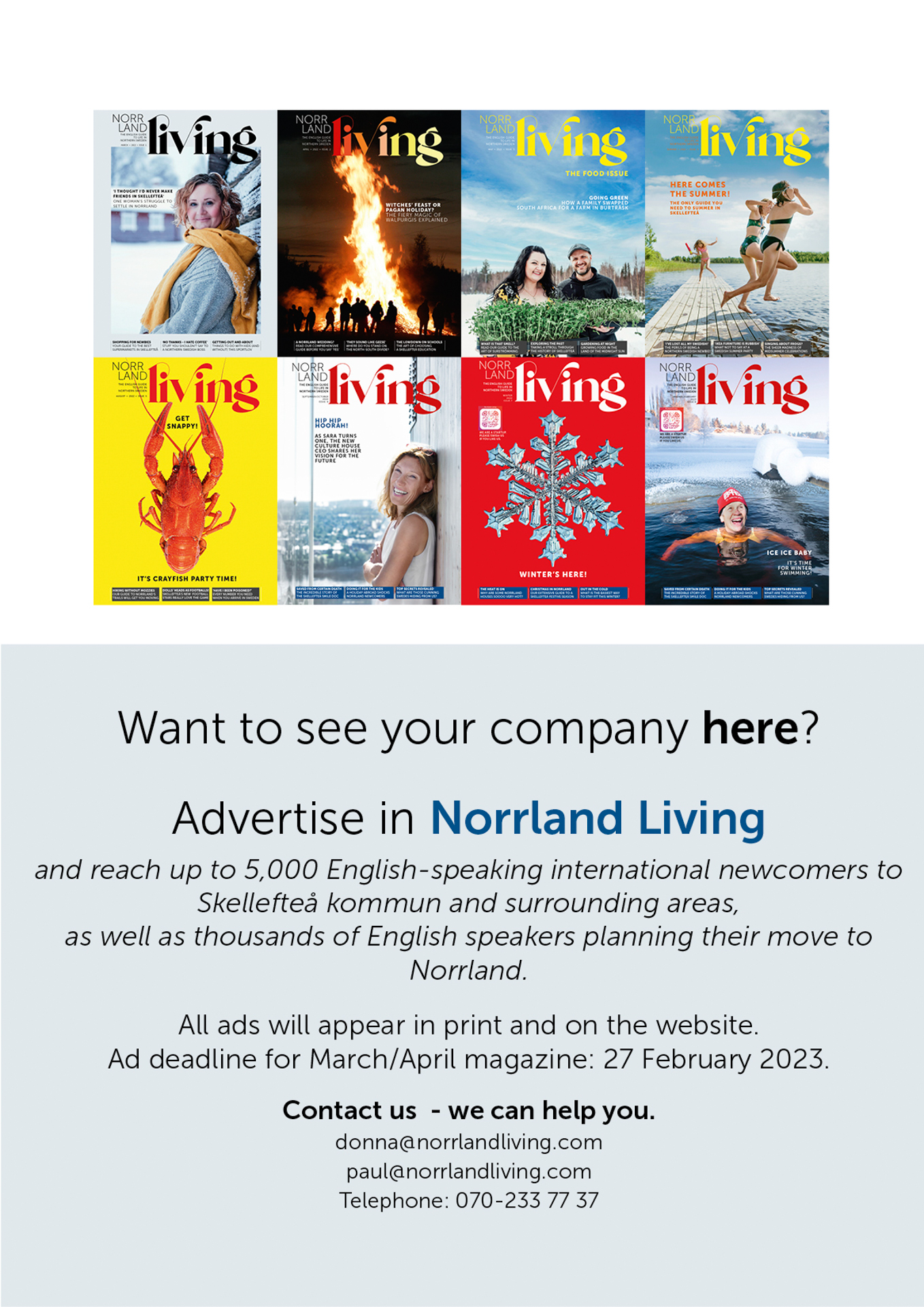 Norrland Living advertising information
